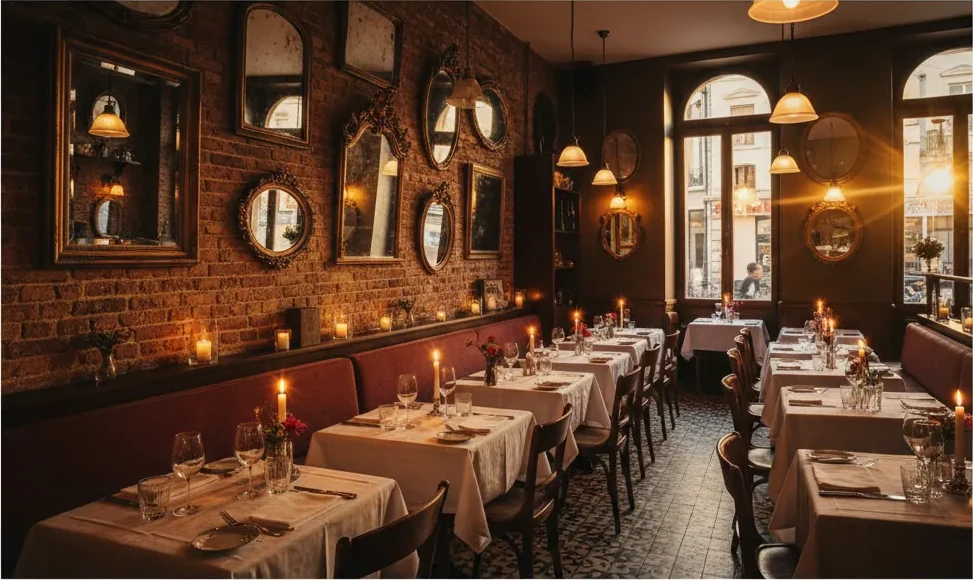 Warm interieur van bij METTE restaurant in Linschoten